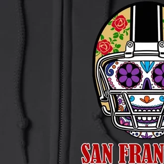 San Francisco Sugar Skull Football Fan Full Zip Hoodie