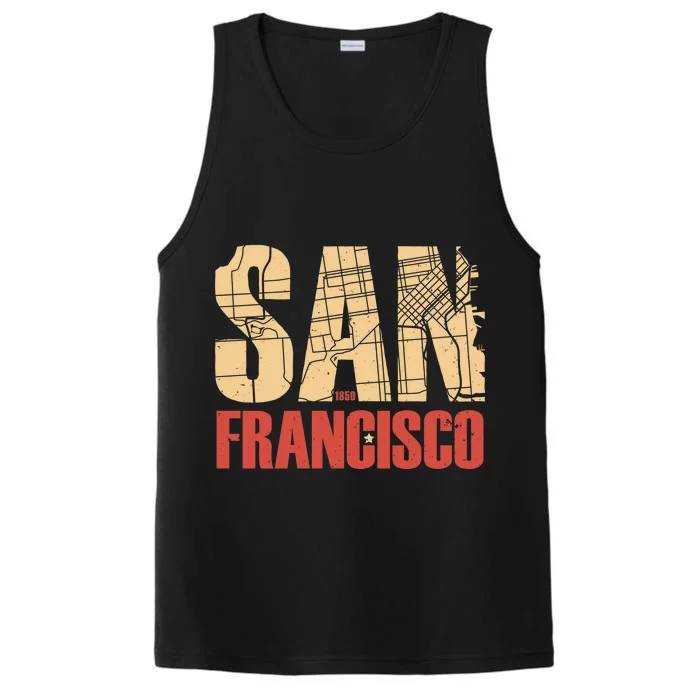 San Francisco Vintage Emblem Performance Tank