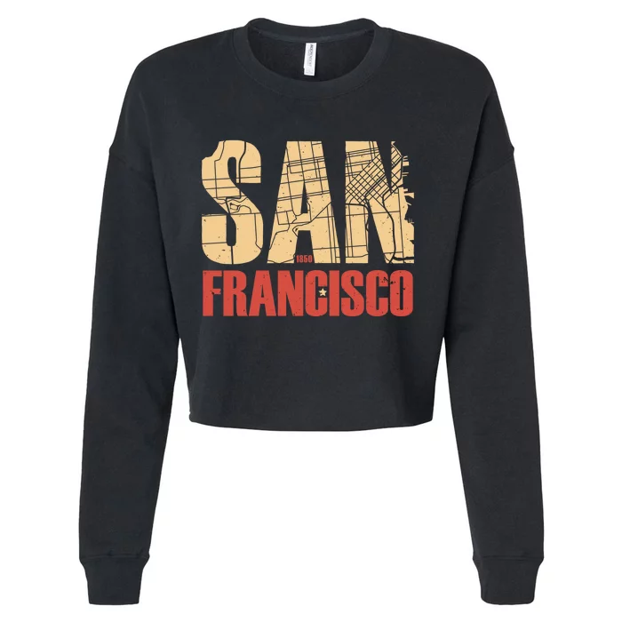 San Francisco Vintage Emblem Cropped Pullover Crew