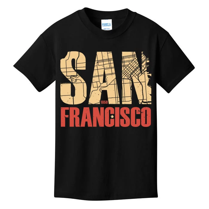 San Francisco Vintage Emblem Kids T-Shirt