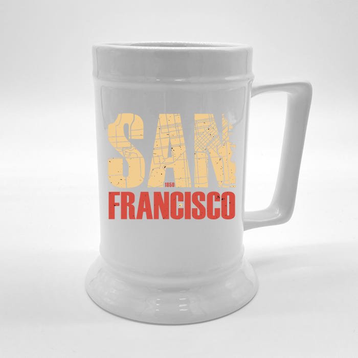 San Francisco Vintage Emblem Front & Back Beer Stein