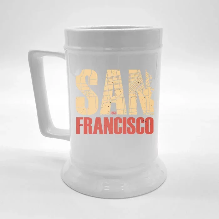 San Francisco Vintage Emblem Front & Back Beer Stein