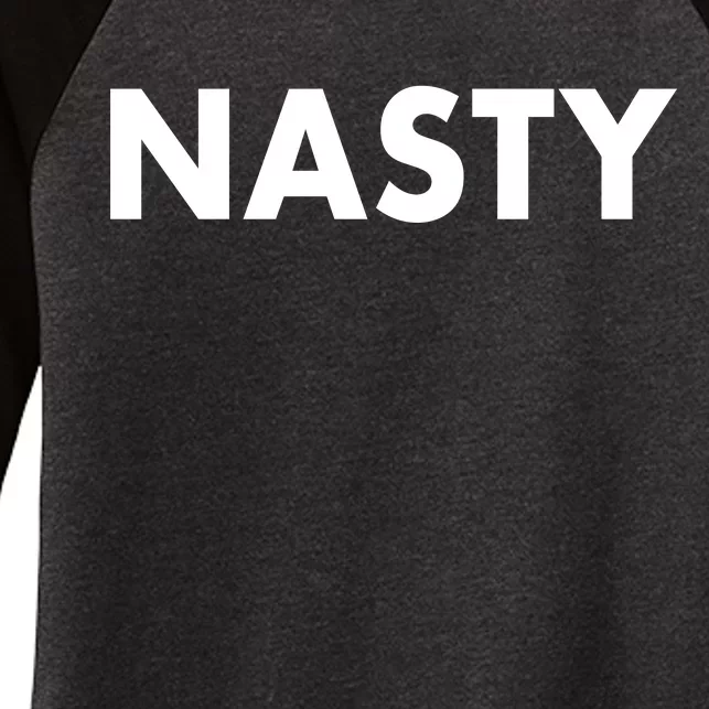 San Juan Mayor Nasty Women's Tri-Blend 3/4-Sleeve Raglan Shirt