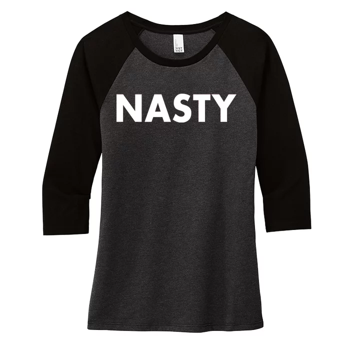 San Juan Mayor Nasty Women's Tri-Blend 3/4-Sleeve Raglan Shirt