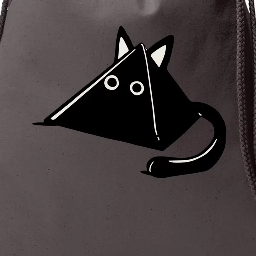 Subtle Anime Nichijou Pyramid Cat White Highlight Version Drawstring Bag