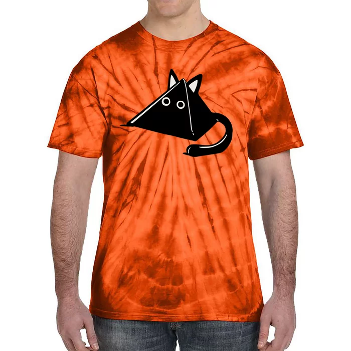 Subtle Anime Nichijou Pyramid Cat White Highlight Version Tie-Dye T-Shirt