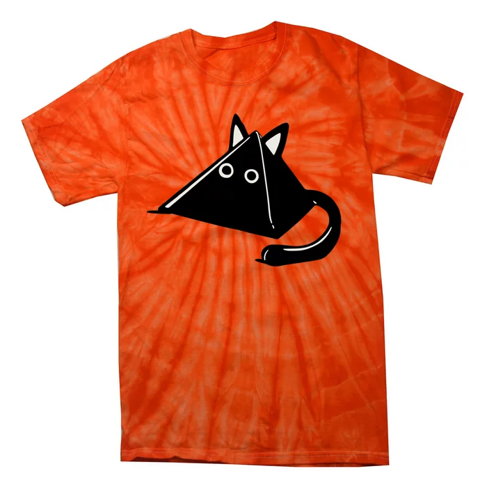 Subtle Anime Nichijou Pyramid Cat White Highlight Version Tie-Dye T-Shirt