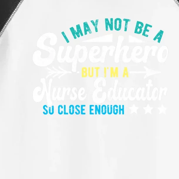 Superhero And Nurse Educator Gift Toddler Fine Jersey T-Shirt