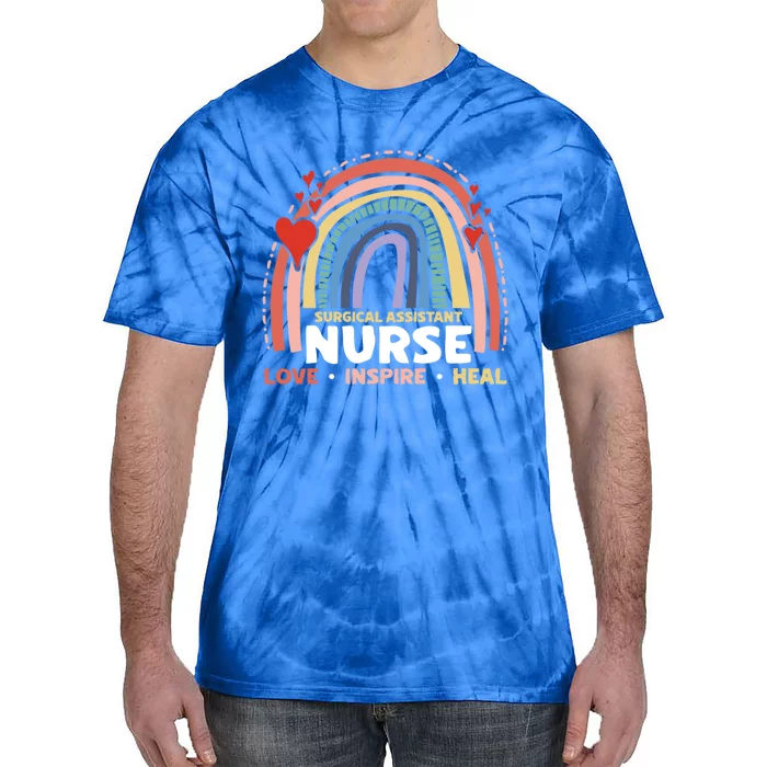 Surgical Assistant Nurse Love Inspire Heal Registered Nurse Gift Tie-Dye T-Shirt