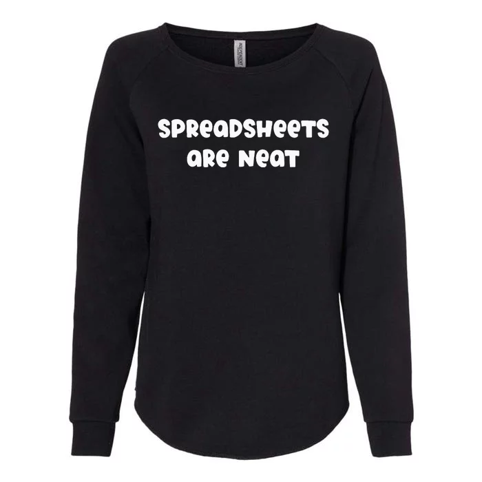 Spreadsheets Are Neat Womens California Wash Sweatshirt