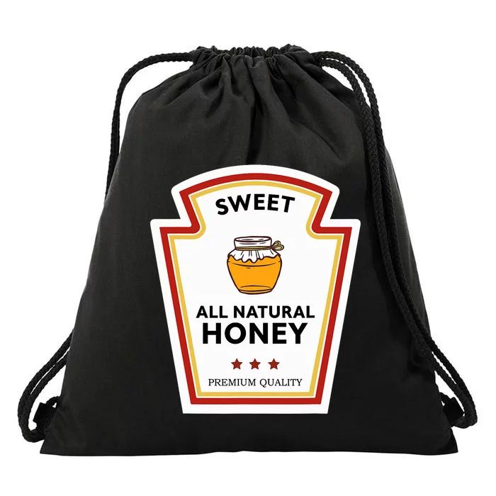 Sweet All Natural Honey Condiment Group Costume Drawstring Bag