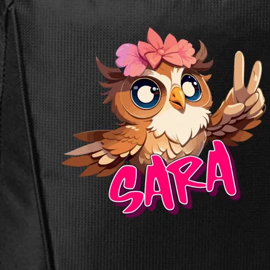 Sara Adorable Name With Cute Owl Gift City Backpack