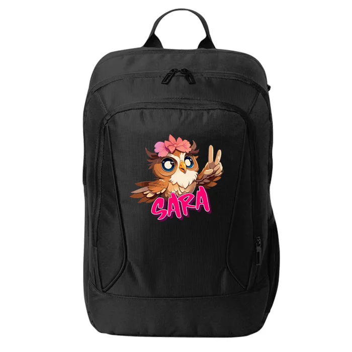 Sara Adorable Name With Cute Owl Gift City Backpack