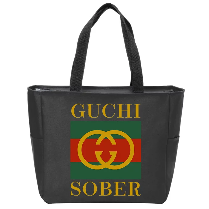 Sober Aa Na Funny Luxury Inspirational Zip Tote Bag