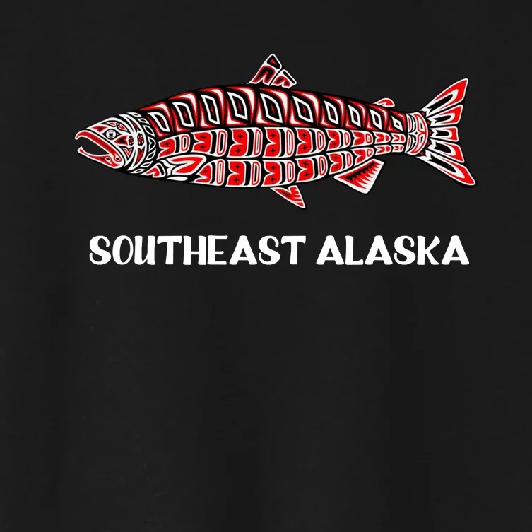 Southeast Alaska Nw Native American Indian Coho Salmon Gift Women's Crop Top Tee