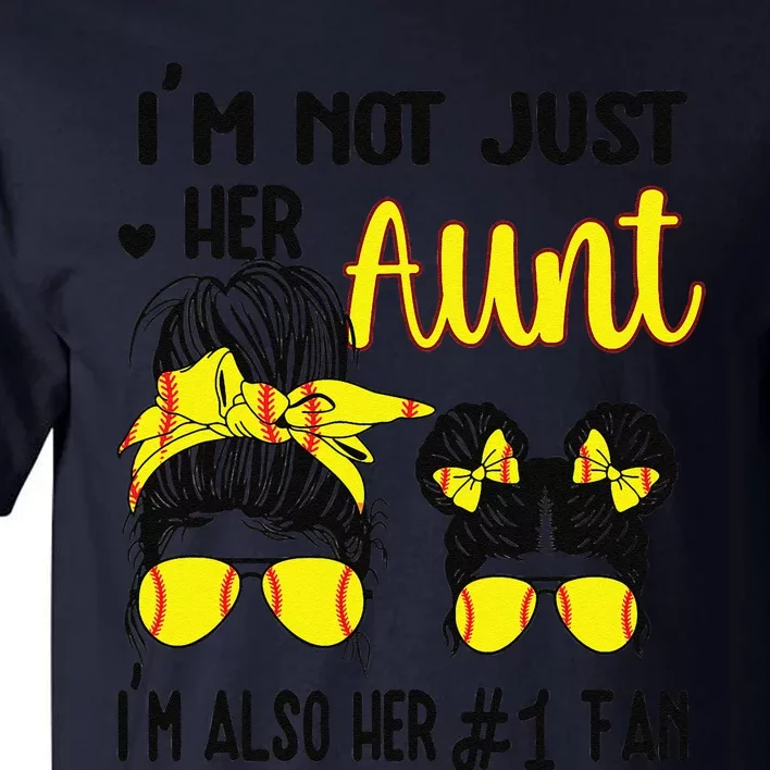 Softball Aunt Niece Proud Softball Auntie Tall T-Shirt