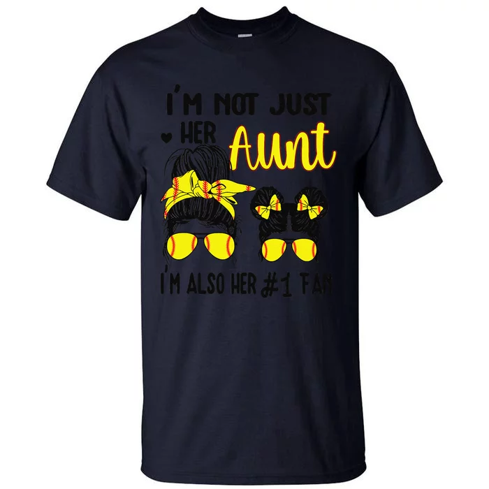 Softball Aunt Niece Proud Softball Auntie Tall T-Shirt