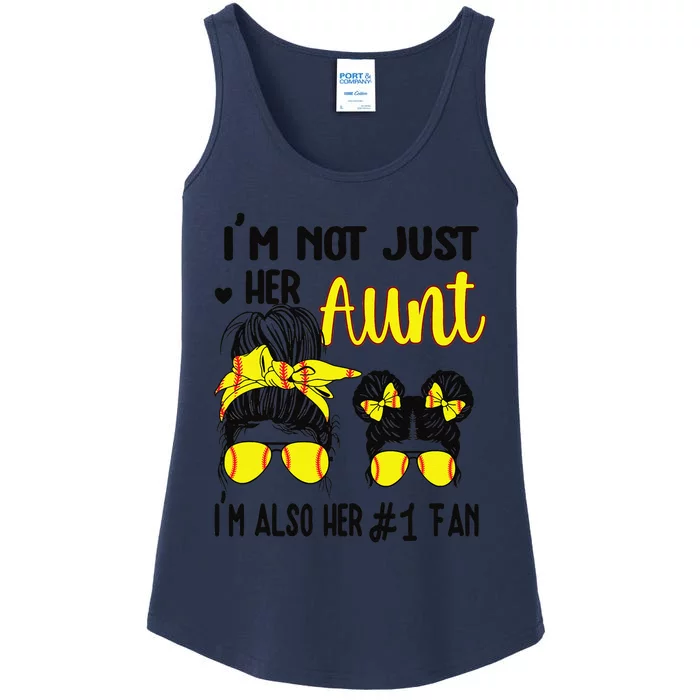 Softball Aunt Niece Proud Softball Auntie Ladies Essential Tank