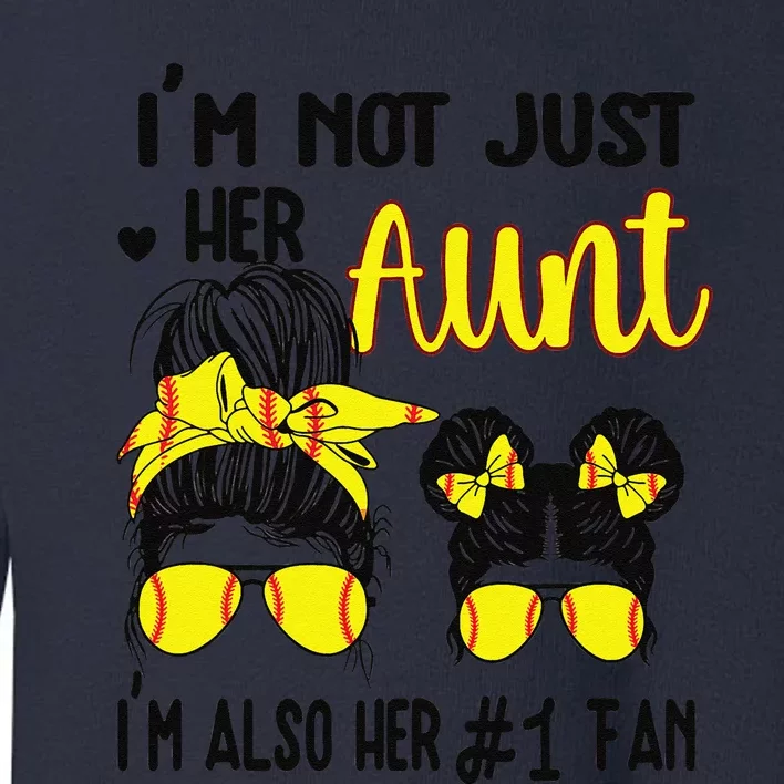 Softball Aunt Niece Proud Softball Auntie Toddler Sweatshirt