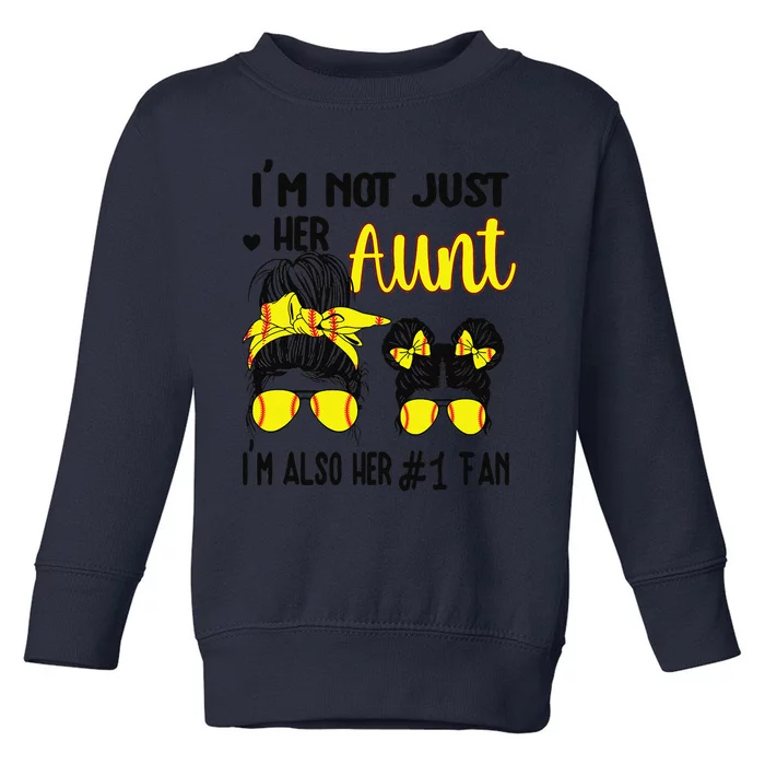 Softball Aunt Niece Proud Softball Auntie Toddler Sweatshirt