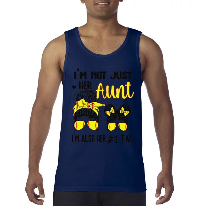 Softball Aunt Niece Proud Softball Auntie Tank Top