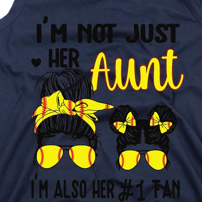 Softball Aunt Niece Proud Softball Auntie Tank Top