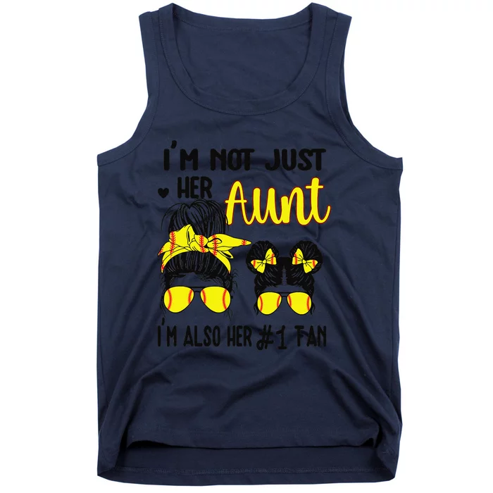 Softball Aunt Niece Proud Softball Auntie Tank Top