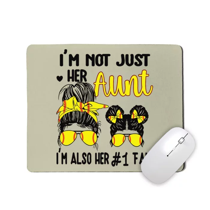 Softball Aunt Niece Proud Softball Auntie Mousepad