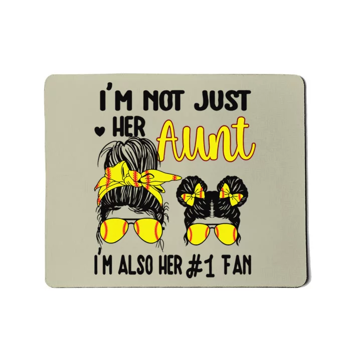 Softball Aunt Niece Proud Softball Auntie Mousepad