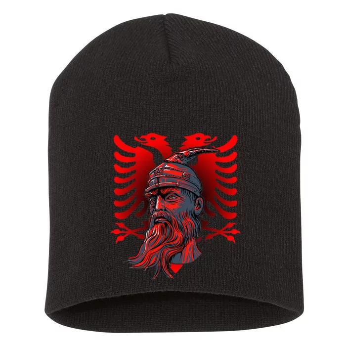 Skanderbeg Albanian National Hero Eagle Kosovo Albanian Short Acrylic Beanie