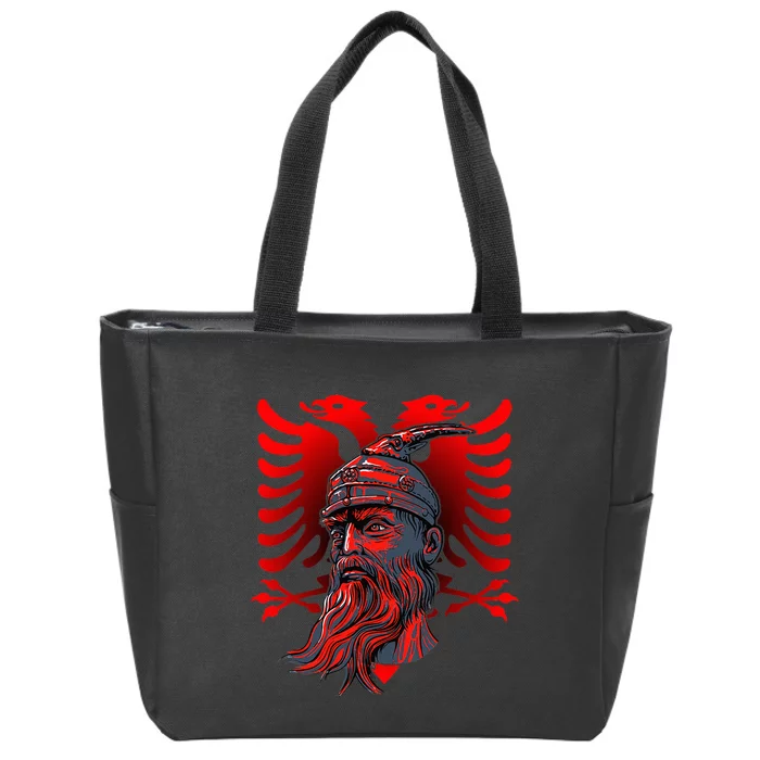 Skanderbeg Albanian National Hero Eagle Kosovo Albanian Zip Tote Bag