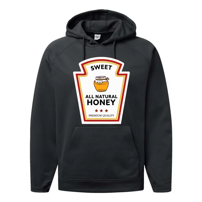 Sweet All Natural Honey Condiment Group Costume Performance Fleece Hoodie