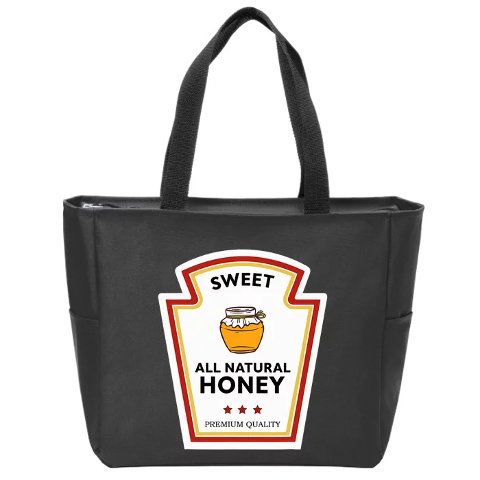 Sweet All Natural Honey Condiment Group Costume Zip Tote Bag