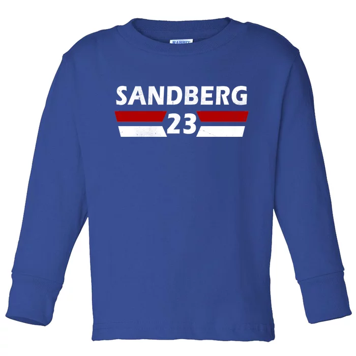 Sandberg 23 Vintage Baseball Toddler Long Sleeve Shirt