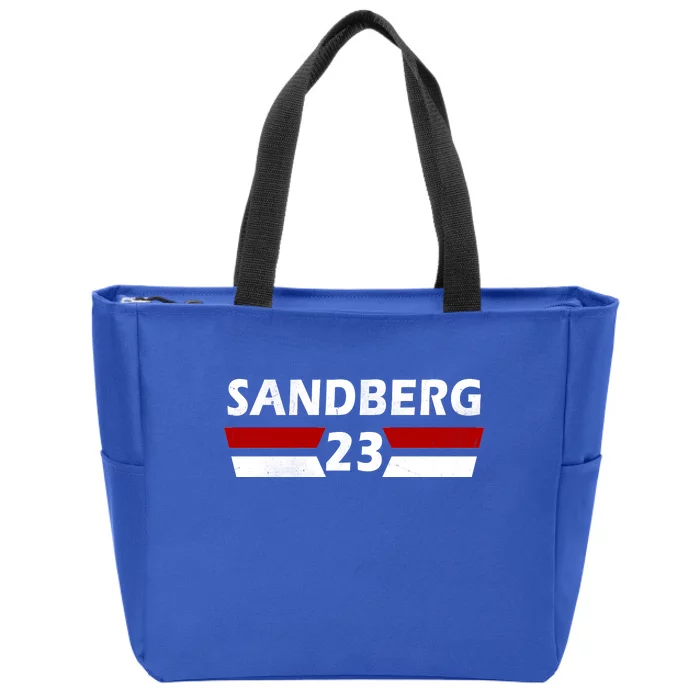 Sandberg 23 Vintage Baseball Zip Tote Bag