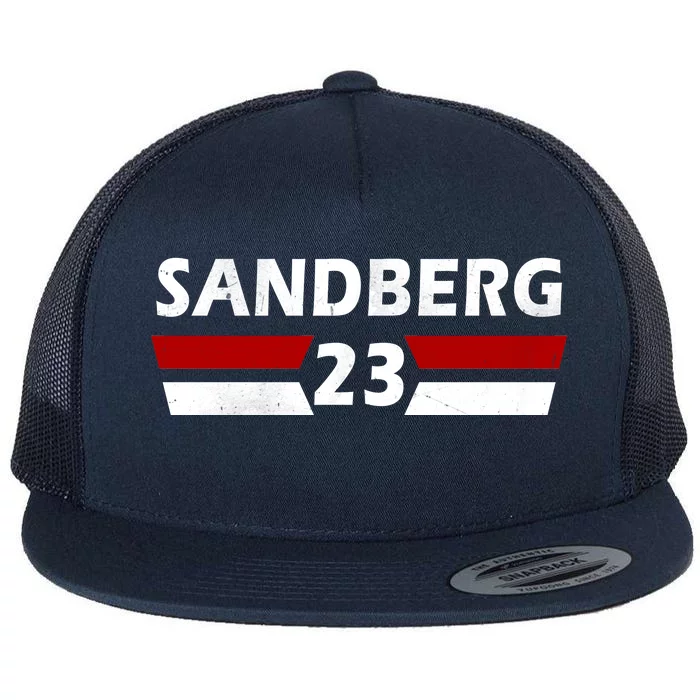 Sandberg 23 Vintage Baseball Flat Bill Trucker Hat