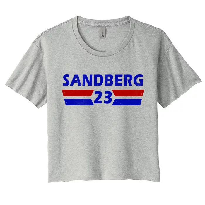 Sandberg 23 Vintage Baseball Women's Crop Top Tee