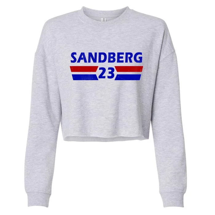 Sandberg 23 Vintage Baseball Cropped Pullover Crew