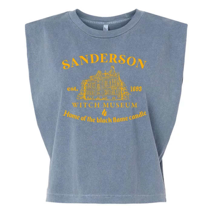 Sanderson Witch Museum Home Of The Black Flame Candle Garment-Dyed Women's Muscle Tee