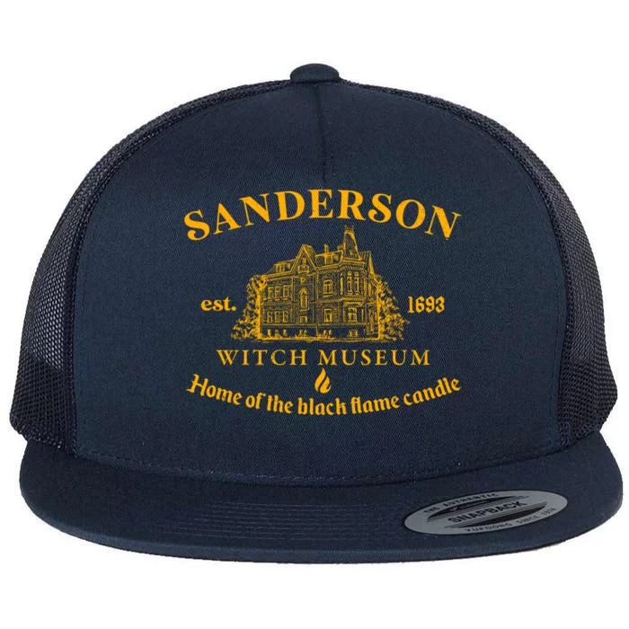 Sanderson Witch Museum Home Of The Black Flame Candle Flat Bill Trucker Hat