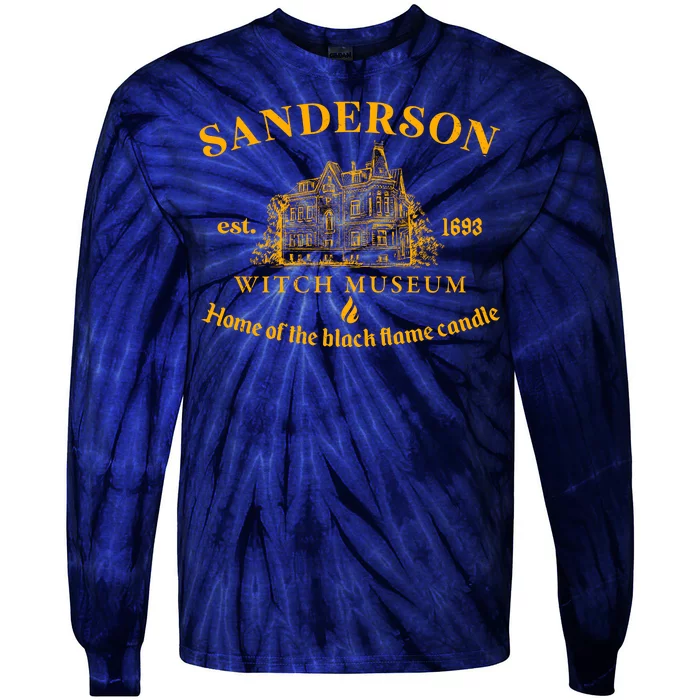 Sanderson Witch Museum Home Of The Black Flame Candle Tie-Dye Long Sleeve Shirt