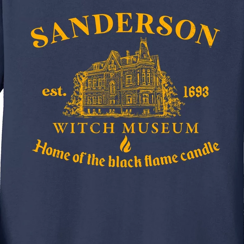 Sanderson Witch Museum Home Of The Black Flame Candle Kids Long Sleeve Shirt