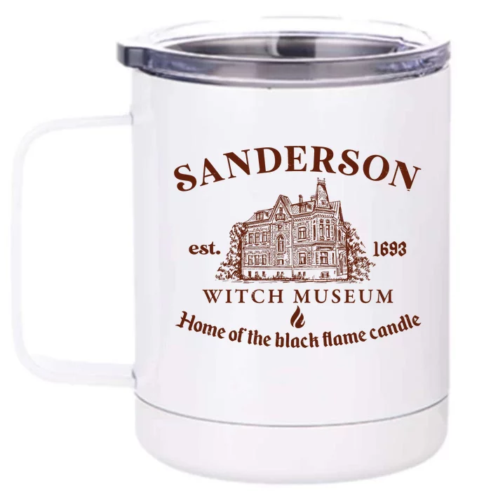 Sanderson Witch Museum Home Of The Black Flame Candle Front & Back 12oz Stainless Steel Tumbler Cup