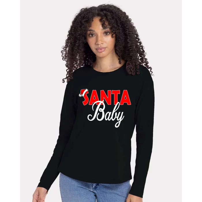 Santa Baby Womens Cotton Relaxed Long Sleeve T-Shirt