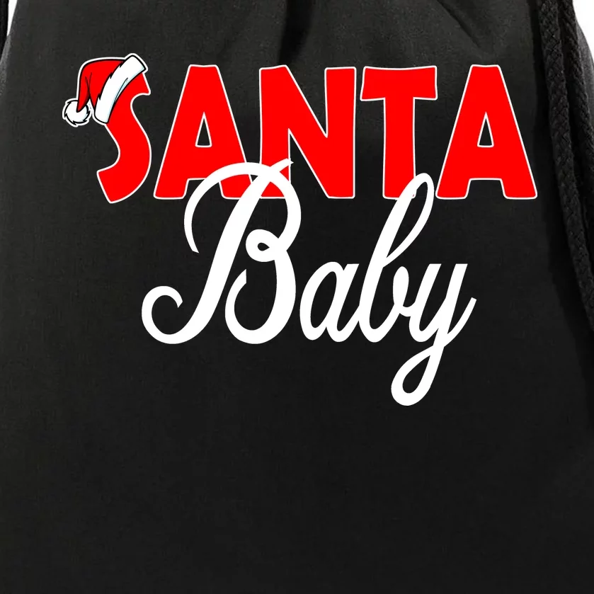 Santa Baby Drawstring Bag