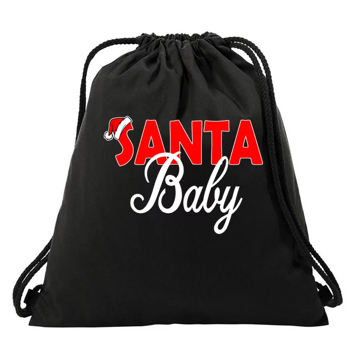 Santa Baby Drawstring Bag