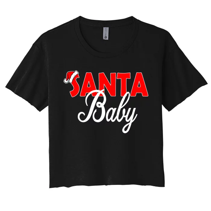 Santa Baby Women's Crop Top Tee