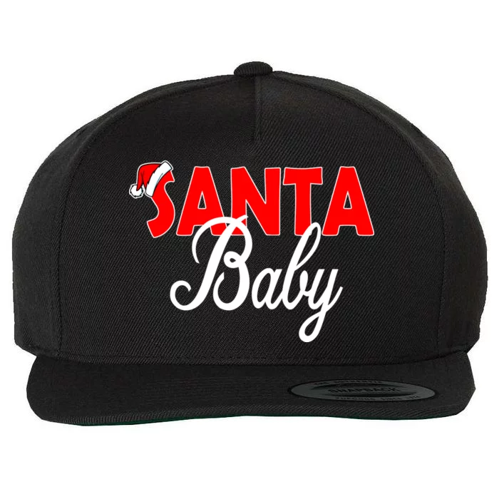 Santa Baby Wool Snapback Cap