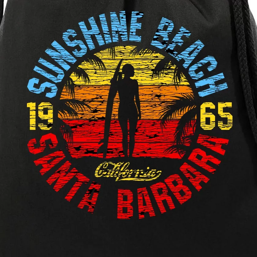 Santa Barbara California Drawstring Bag