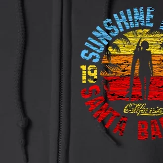 Santa Barbara California Full Zip Hoodie